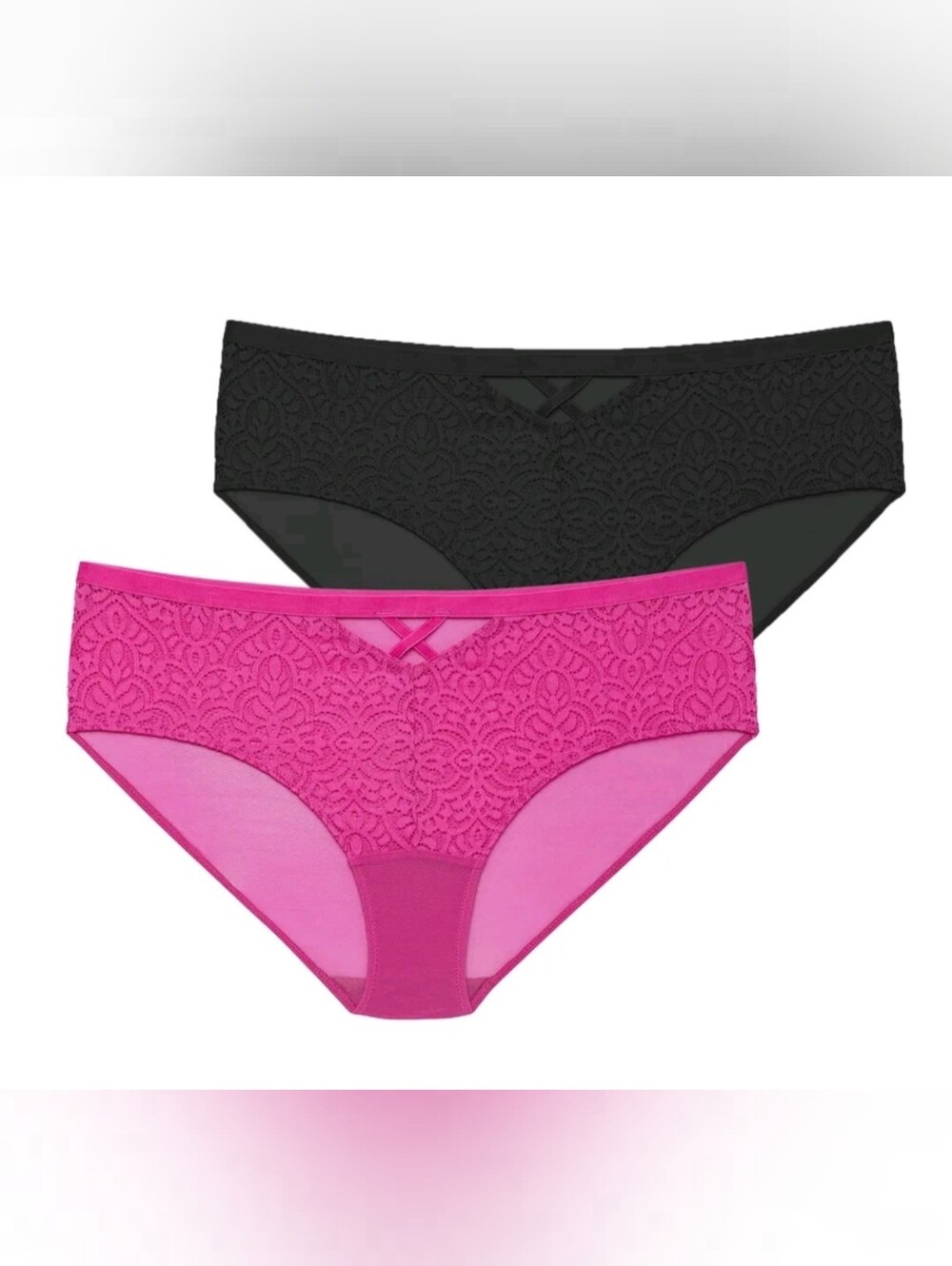 Adored by Adore Me Women’s Size 3X Dakota Lace and Mesh Hipster Underwear